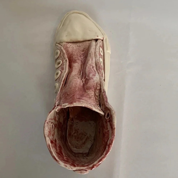 Fayezart Signed Northwest Studio Art Pottery Sneaker Converse Shoe Red - Picture 8 of 16